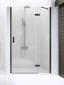 New Trendy New Renoma Black zuhanyajtók 120 cm dönthető fekete félfényes/átlátszó üveg D-0200A