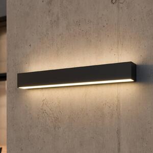 Lucande Lengo LED fali világítás, 50 cm, antracit, felfelé/lefelé irányuló, Fekete, Alumínium, Modern