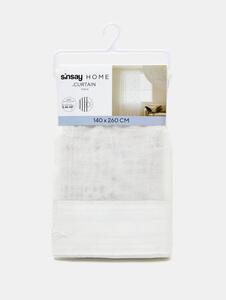 Sinsay - Függöny díszes levélhímzéssel - fehér