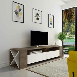 Hanah Home TV állvány dió, fehér Sosruko - dió, fehér