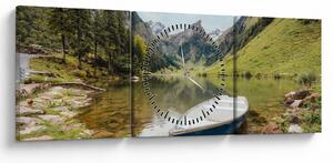 Kép - Seealpsee, svájci tó (órával) (90x30 cm)