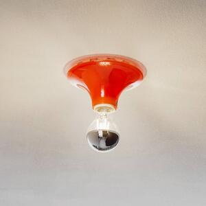 Artemide Teti dizájner mennyezeti lámpa, átlátszó narancs színben, dimmelhető, Sárga / narancssárga, Nappali / Étkező, Műanyag, Dizájn