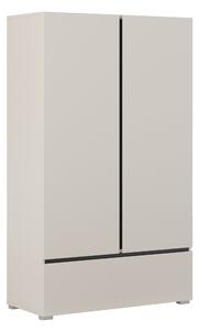 Könyvespolc Alfere 128, Fiókokkal, Ajtókkal, Zárt, Laminált forgácslap, 150x89x40cm, Kasmír