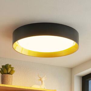 Lindby Kambia LED mennyezeti lámpa, 55 cm, Fekete, Nappali / Étkező, Alumínium, Modern