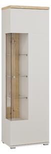 Könyvespolc Virvele 102, Zárt, Ajtókkal, Laminált forgácslap, 180x55x36cm, Kasmír, Világos tölgy