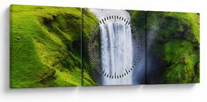 Kép - Skogafoss vízesés (órával) (90x30 cm)