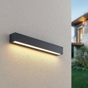 Lucande LED fali világítás Lengo, 50 cm, antracit, lefelé irányuló, 3000 K, Fekete, Alumínium, Modern