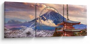 Kép - Fuji hegy (órával) (90x30 cm)