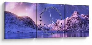 Kép - Sarkvidéki táj (órával) (90x30 cm)