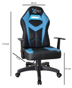 XFlyMacheteBlue Gamer szék Kék Fekete