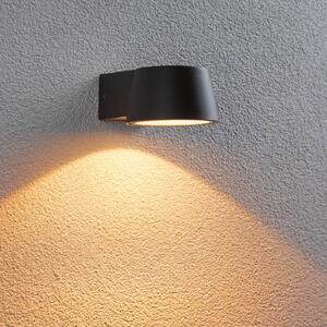 Paulmann LED kültéri falilámpa Capea, antracit, alumínium, IP44, Fekete, Alumínium, Modern