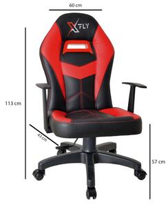 XFly Gamer szék Piros Fekete