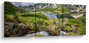 Kép - Kilátás a Rila hegyre (órával) (90x30 cm)