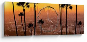 Kép - Los Angeles panorámája (órával) (90x30 cm)