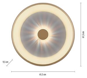 JUST LIGHT. GmbH Vertigo LED mennyezeti lámpa, CCT, Ø 61,5 cm, sárgaréz, dimmelhető, Sárgaréz / arany, Nappali / Étkező, fém, Modern
