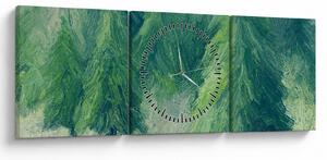 Kép - Festett tűlevelűek (órával) (90x30 cm)
