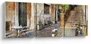 Kép - Róma régi utcái (órával) (90x30 cm)