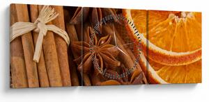 Kép - Illatos fűszerek (órával) (90x30 cm)