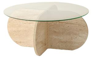 Hanah Home Travertine Bubble dohányzóasztal - átlátszó