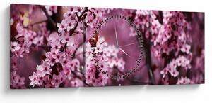 Kép - Rózsaszín sakura (órával) (90x30 cm)