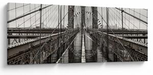 Kép - Brooklyn híd (órával) (90x30 cm)