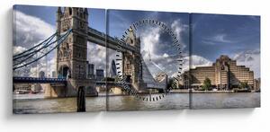 Kép - Tower Bridge Londonban (órával) (90x30 cm)