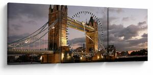 Kép - Tower Bridge éjszaka (órával) (90x30 cm)