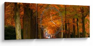 Kép - A Avenue of fák ősszel (órával) (90x30 cm)