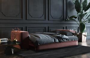 DEVICHY Rothe rózsaszín bársony háromszemélyes kanapéágy 256 cm