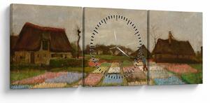 Kép - Vincent van Gogh, Flower Beds in Holland, reprodukciók (órával) (90x30 cm)