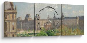 Kép - Camille Pissarro, Place du Carrousel, Paris, reprodukciók (órával) (90x30 cm)