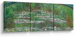 Kép - Claude Monet, The Japanese Footbridge, reprodukciók (órával) (90x30 cm)