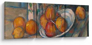 Kép - Paul Cézanne, Still Life with Milk Jug and Fruit, reprodukciók (órával) (90x30 cm)