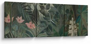 Kép - Henri Rousseau, The Equatorial Jungle, reprodukciók (órával) (90x30 cm)