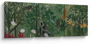 Kép - Henri Rousseau, Tropical Forest with Monkeys, reprodukciók (órával) (90x30 cm)