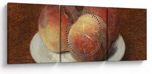 Kép - Henri Fantin-Latour, Three Peaches on a Plate, reprodukciók (órával) (90x30 cm)