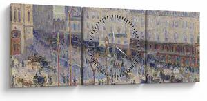 Kép - Camille Pissarro, The Place du Havre, reprodukciók (órával) (90x30 cm)