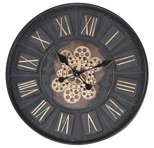 Reloj pared hierro cristal 60x8x60 movimiento