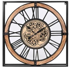 Reloj pared hierro mdf 72x10x72 movimiento negro
