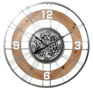 Reloj pared hierro cristal 90x9,5x90 movimiento