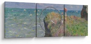 Kép - Claude Monet, Cliff Walk at Pourville, reprodukciók (órával) (90x30 cm)