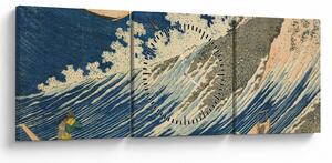 Kép - Katsushika Hokusai, Fishing Boats at Choshi in Shimosa (Soshu Choshi) , reprodukciók (órával) (90x30 cm)