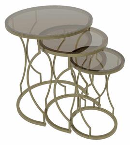 Hanah Home Fészekasztal (3 darabos) Antik Bronz Rüya - Antik