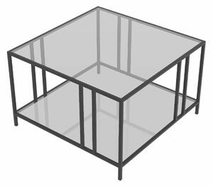 Hanah Home Bakü dohányzóasztal - fekete, átlátszó