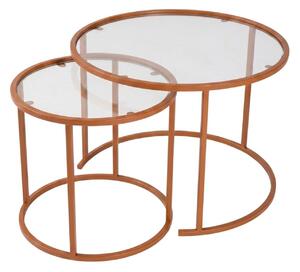 Hanah Home dohányzóasztal szett narancssárga Orange-Trs-60-42-Nrd-Srk