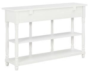 Fehér MDF tálalóasztal 120 x 30 x 76 cm
