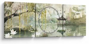 Kép - Kínai tó (órával) (90x30 cm)