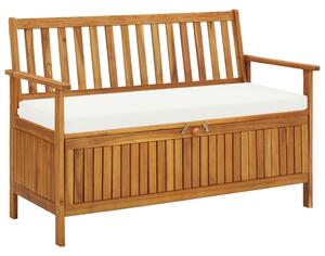 Tömör akácfa kerti XL tárolópad 120 x 63 x 84 cm