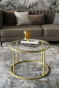 Hanah Home Gold Royal Dohányzóasztal - Arany, Átlátszó