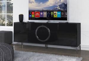 MARIA TV asztal, 150,1x59,2x38, magasfényü fekete